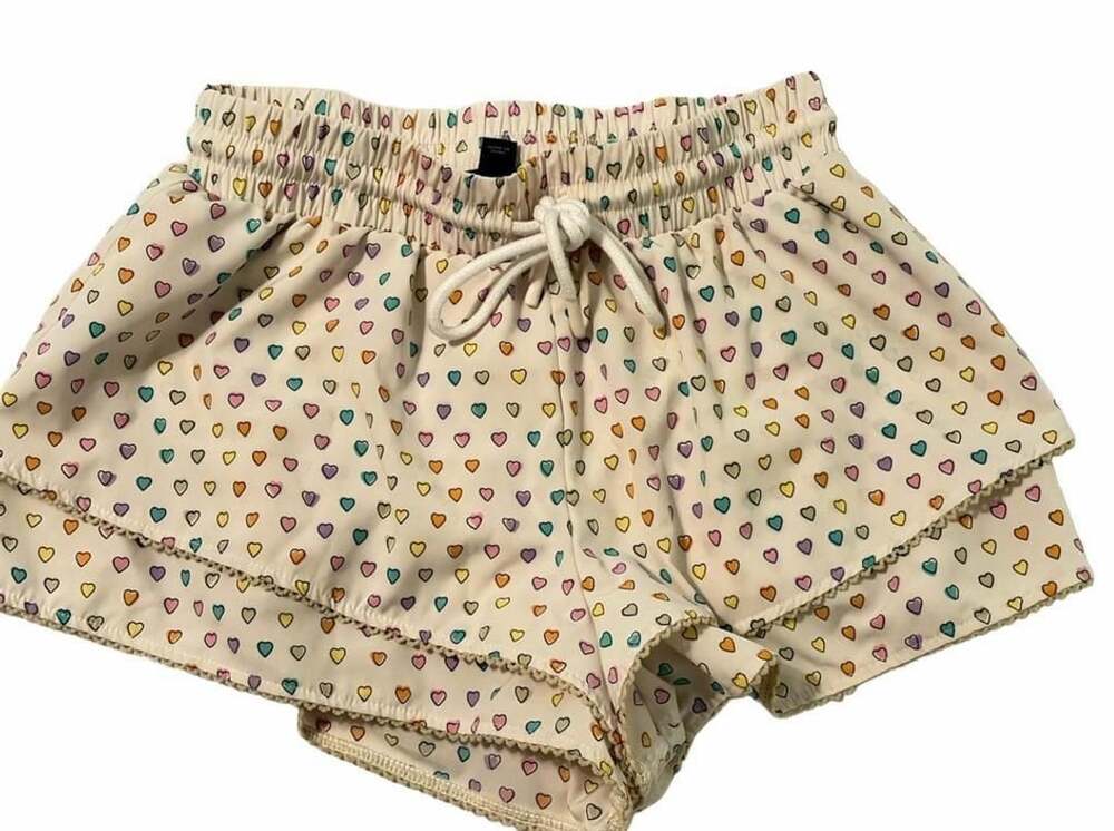 Roller Rabbit Target XXS Disco Hearts Ruffle Skort Colorful Preppy Athletic